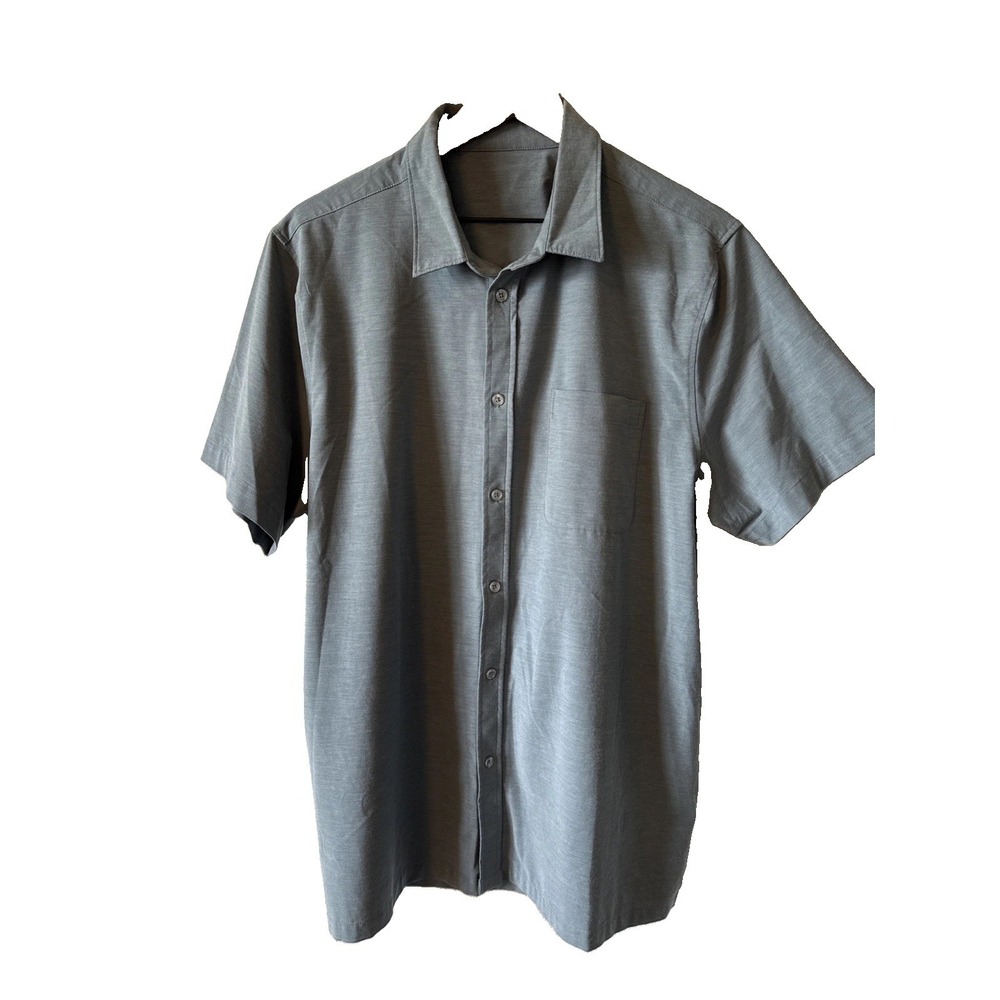 Vuori Gray Short Sleeve Bridge Mens Casual Button Down Shirt XL V184